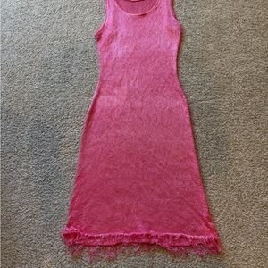 Elegant Pink Sleeveless Dress